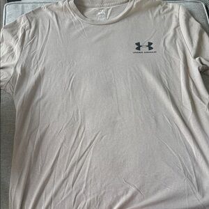 Under Armour Men’s Short Sleeve Tee - Taupe with Black Logo